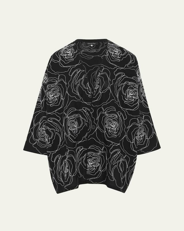 Wide A-Line V-Neck Jacket (Long Length)